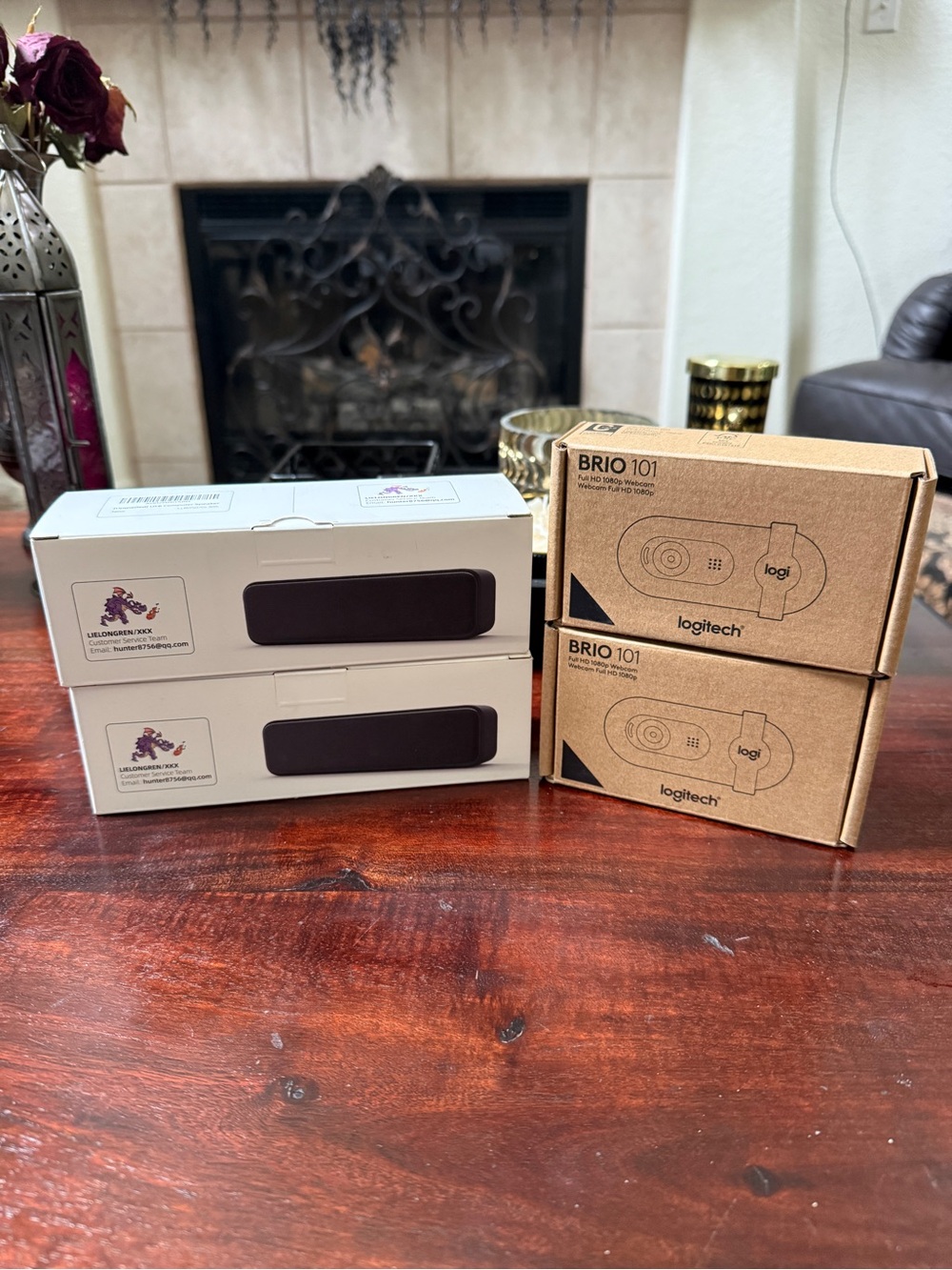 Logitech Brio 101 Webcam — Brown Kraft Boxes
